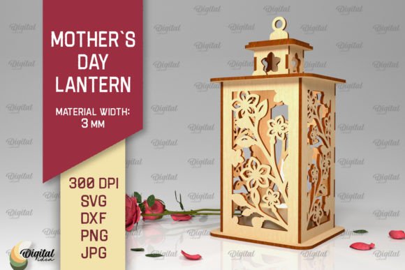 3D Mothers Day Lantern Laser Cut