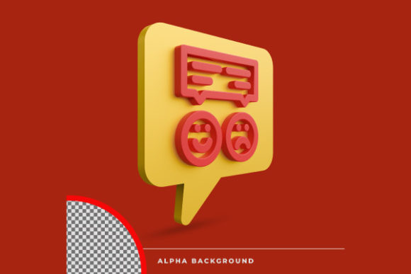 3d Rendering Chat Icon Isolated: A Versatile Mockup for Digital Displays