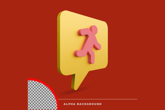 3D Rendering Man Icon Isolated