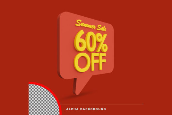 60% Off Summer Sale Discount Offer Icon
