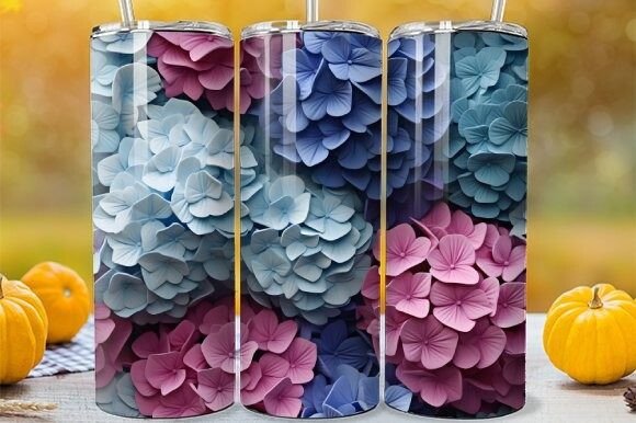 Botanical Seamless Hydrangea Tumbler: Elevating Your Spring Designs