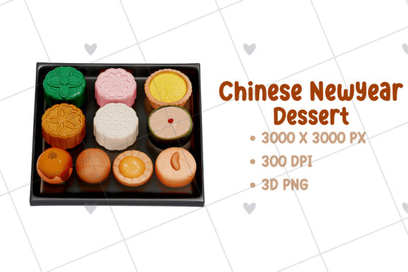 Chinese New Year - Dessert 3D PNG