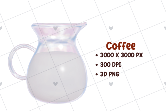 Coffee Shop - Milk 3D PNG Clipart: Elevating Your Designs with Precision and Style