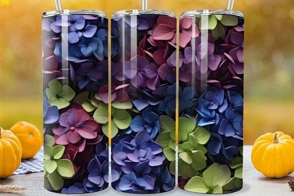 Digital Designs Hydrangea Tumbler Wrap
