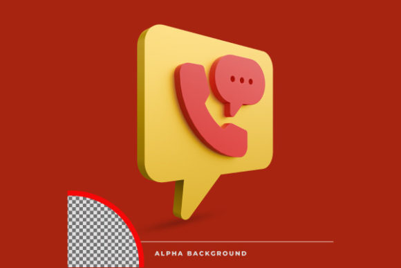 Elevating Your Brand with 3D Rendering Call Icon Isolated Mockups