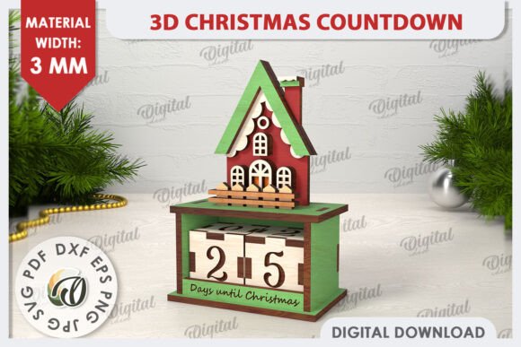 Evaluating the 3D Christmas Countdown Laser Cut Design for Creative Projects