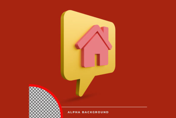 Home 3d Render Icon