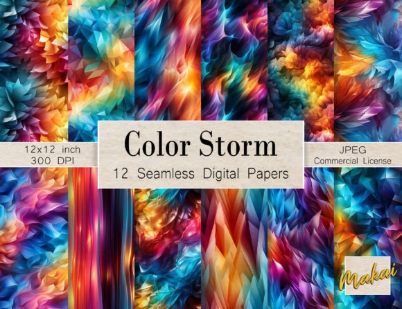 Modern 3D Rainbow Seamless Patterns