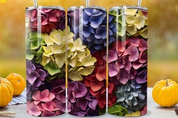 Seamless Flowers Tumbler Hydrangea: Bringing Spring to Every Sip