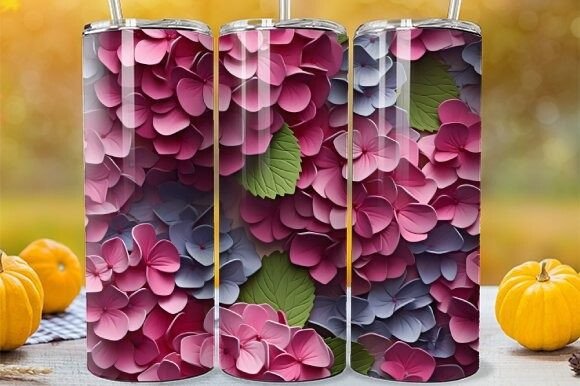 Seamless Hydrangea Tumbler Flower Design: A Comprehensive Evaluation for Custom Beverage Projects
