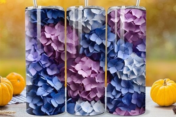 Spring Hydrangea Tumbler Flower Wrap