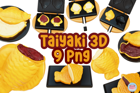 Strategic Integration of 9 Taiyaki 3D PNG Assets for Professional Design Projects