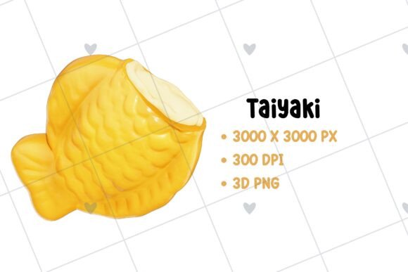 Taiyaki , Japnese Dessert 3D PNG: Bringing Sweet Vibes to Your Creative Projects