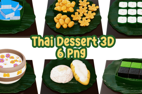 Thai Dessert 3D 6 Clipart PNG