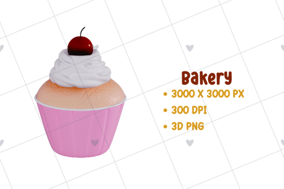 Transform Your Creative Projects with Bakery β Cupcake 3D PNG Clipart β¨