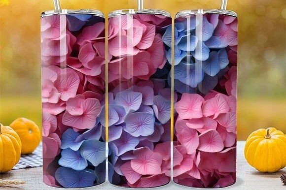 Transform Your Spring Parties with 3D Seamless Hydrangea Tumbler Wraps